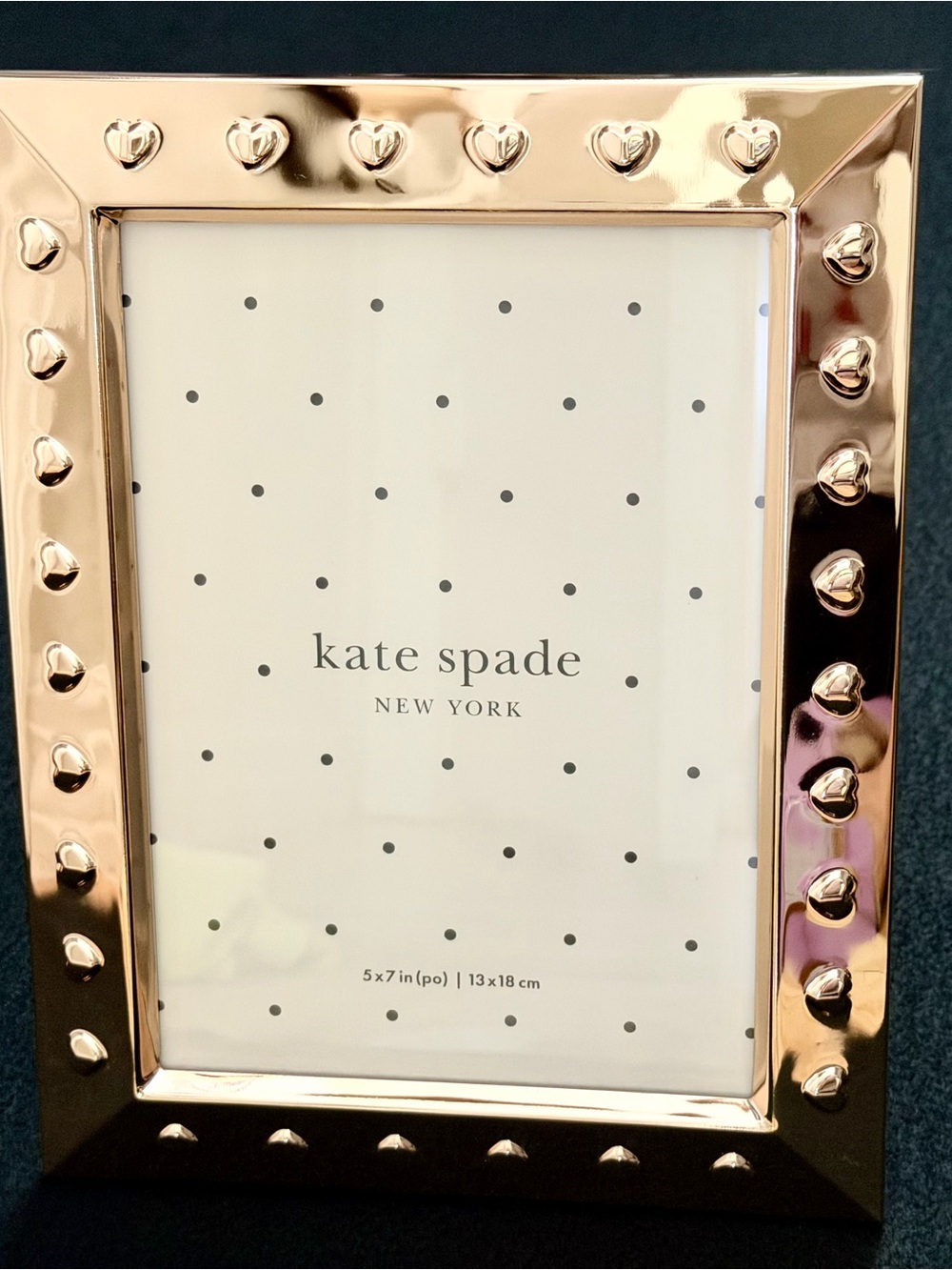 Kate Spade Lenox Heart to Heart Gold 5x7 Picture Frame New